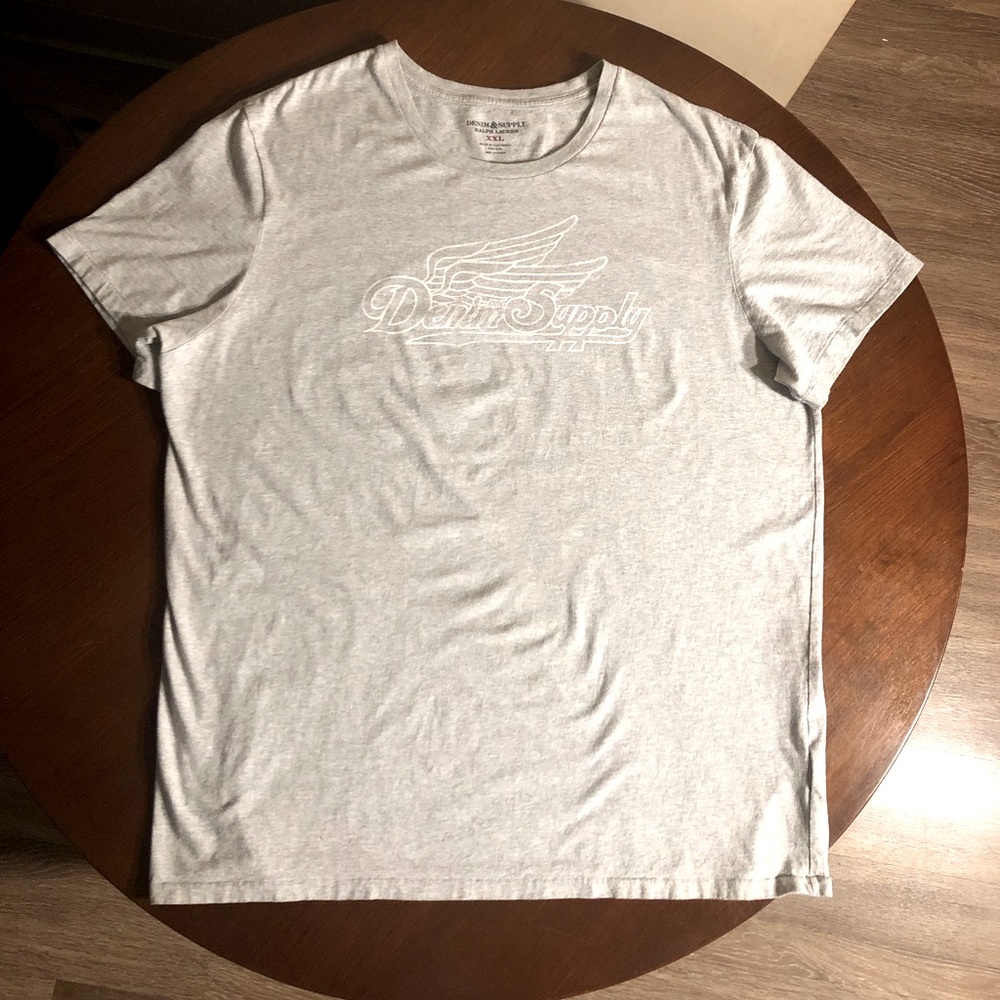 Denim & Supply Ralph Lauren Short Sleeve Tee - Heather Gray XXL 100% Cotton